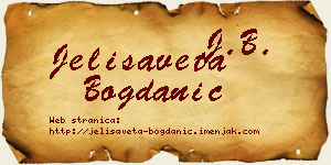 Jelisaveta Bogdanić vizit kartica